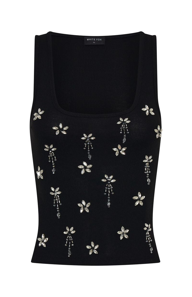 Trending Sinful Embrace Rib Tank Black