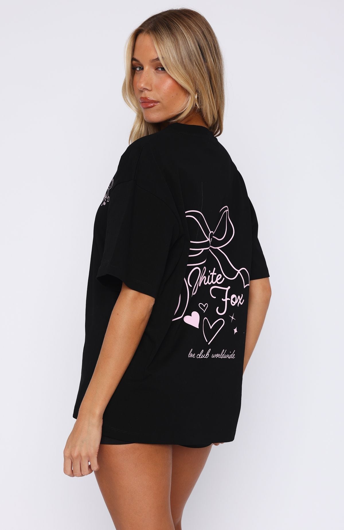 Trending Love You Forever Oversized Tee Black