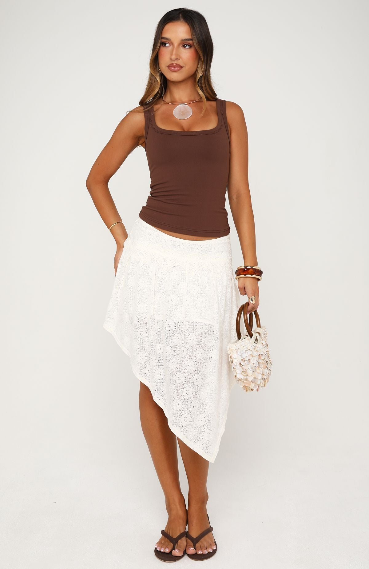 Trending In The Current Skirt Off White