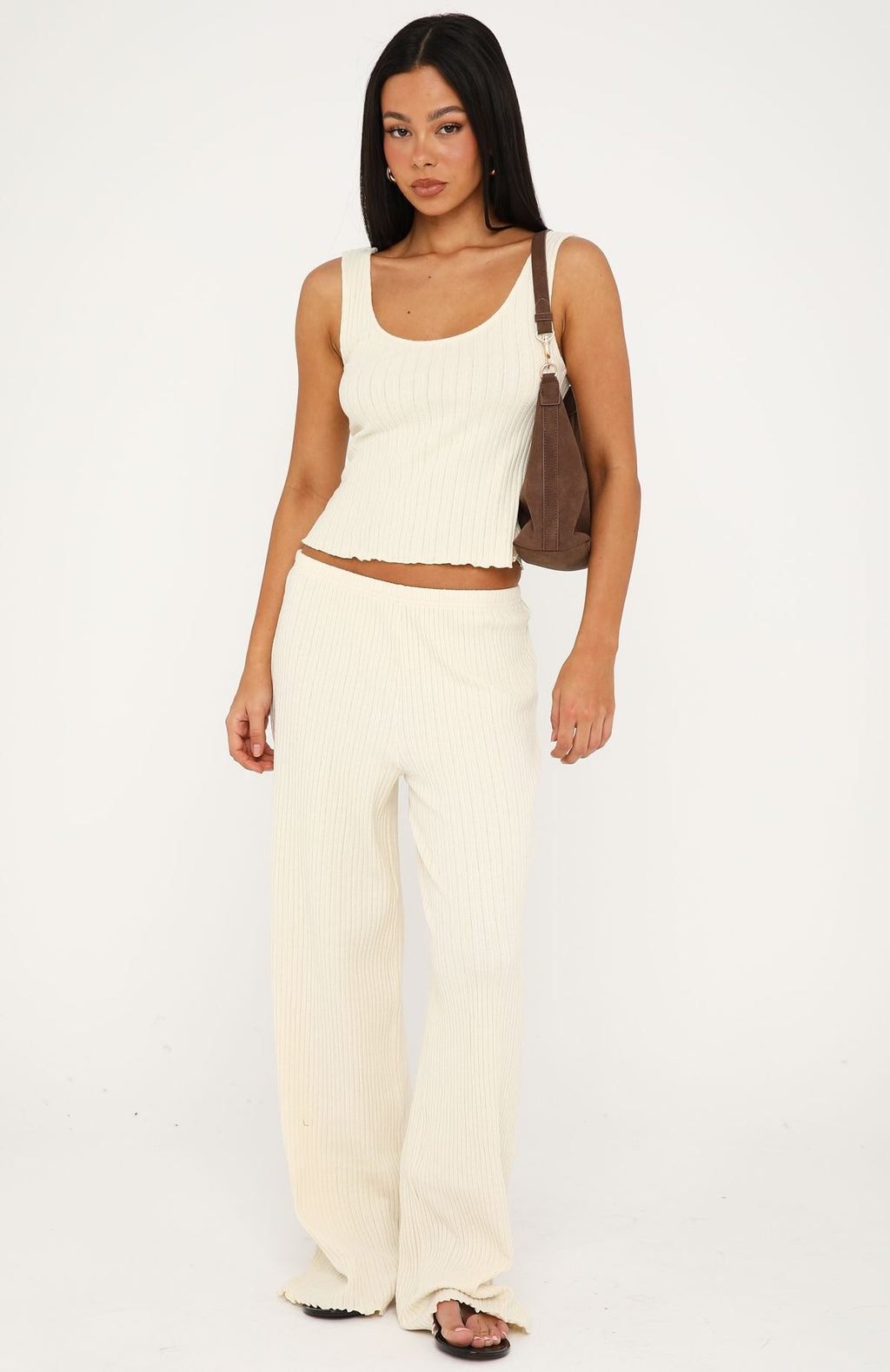 Trending Street Chic Knit Top Buttercream