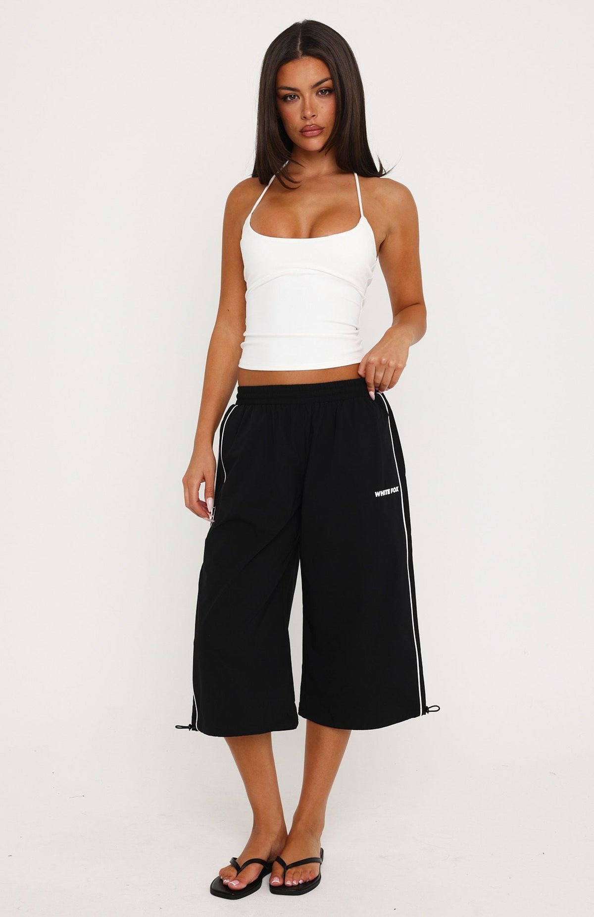 Trending Willing To Do Relaxed Cargo Capris Black
