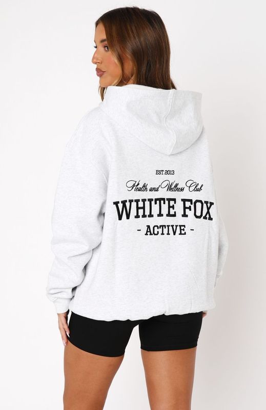 Trending Taking Sides Oversized Hoodie Grey Marle