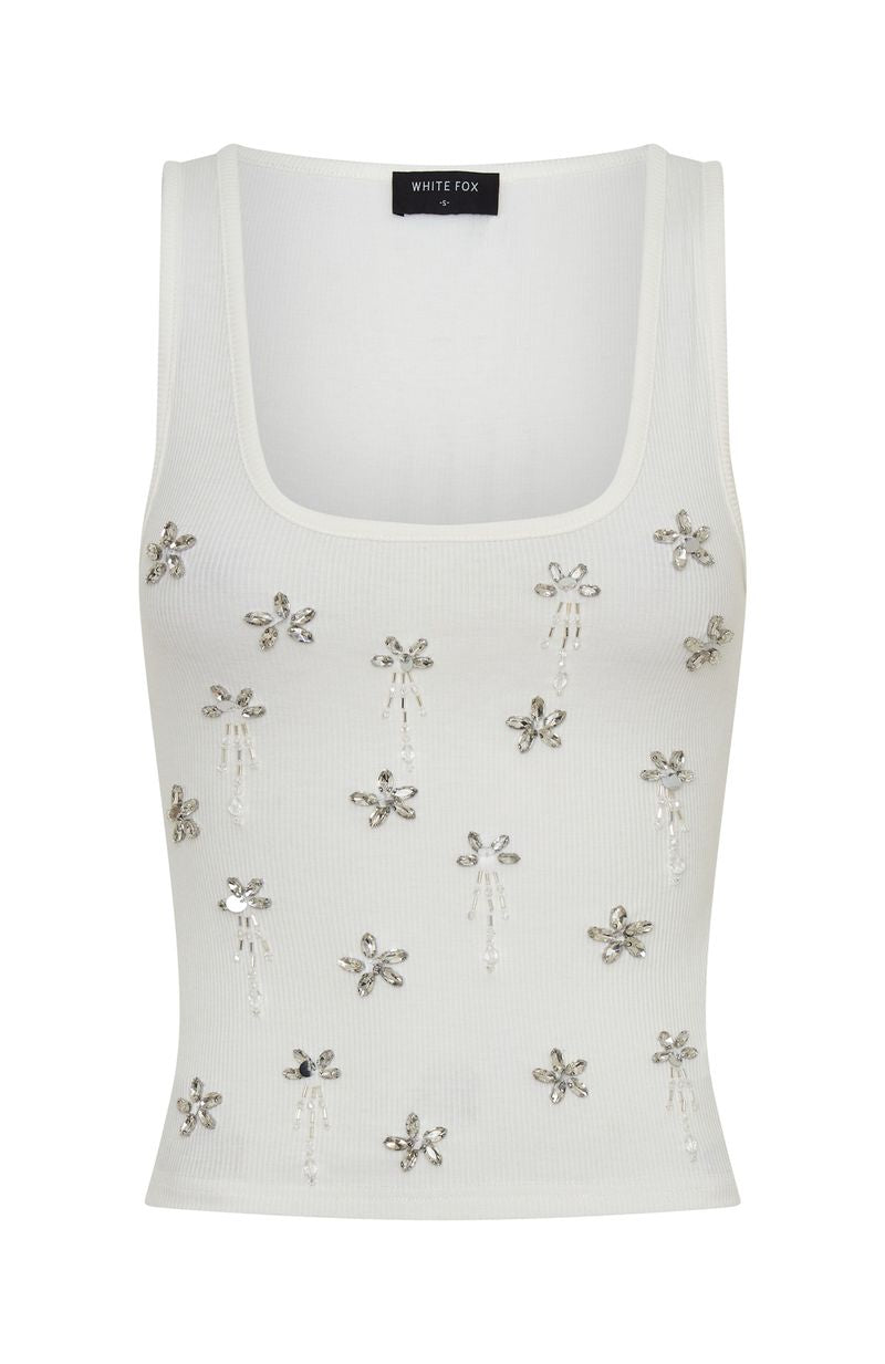 Trending Sinful Embrace Rib Tank White