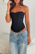 Trending Bombshell Entrance Strapless Bustier Black