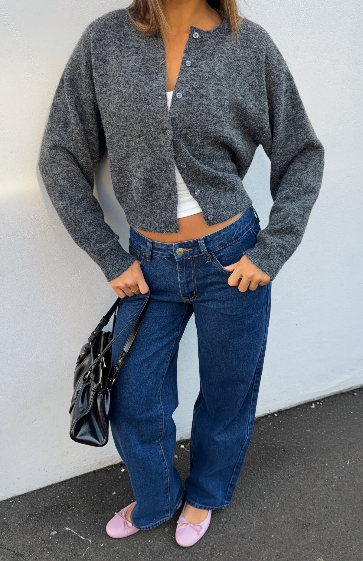 Trending Warm Whispers Knit Cardigan Charcoal