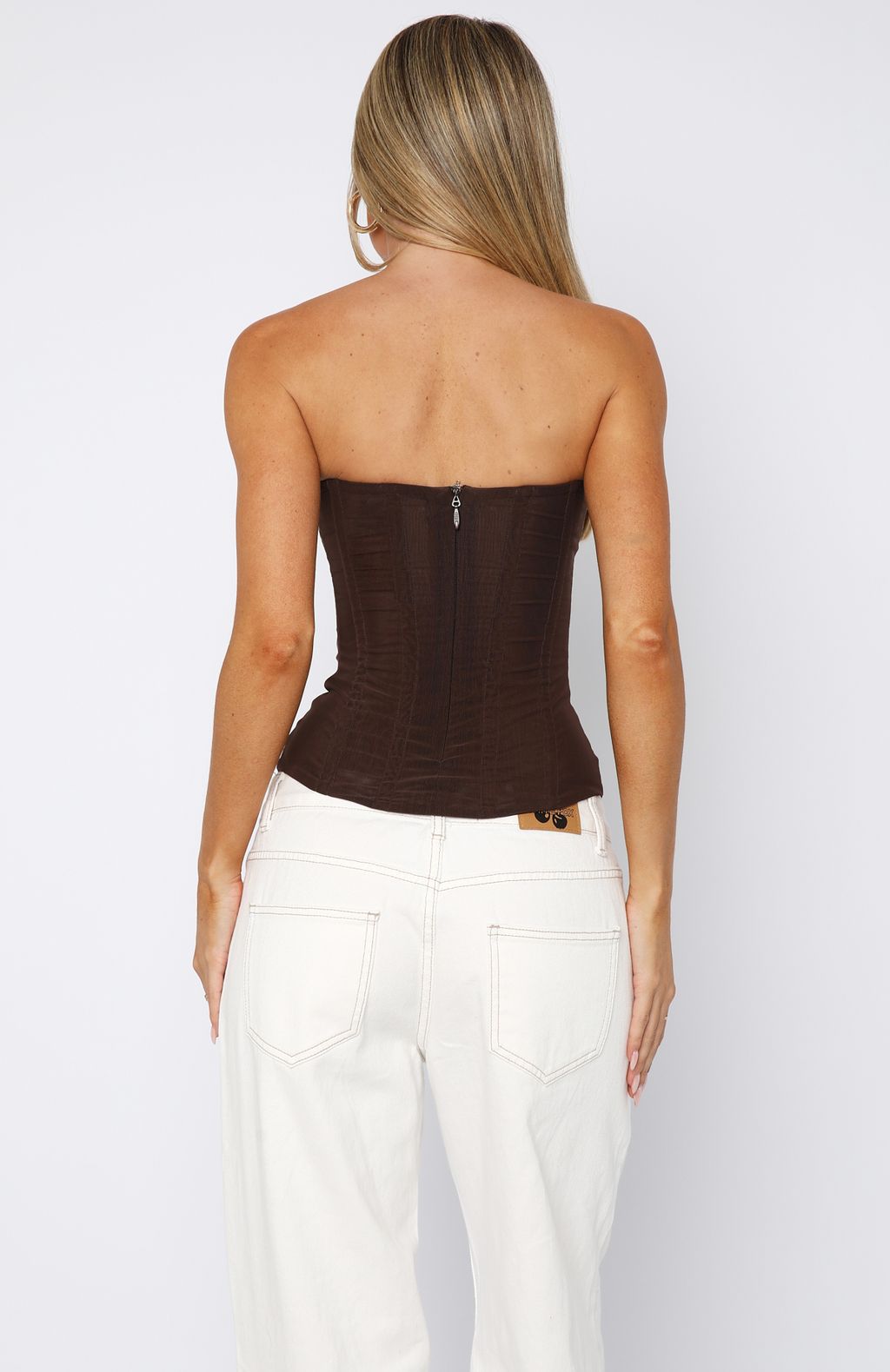 Trending Tell Me A Secret Strapless Bustier Chocolate