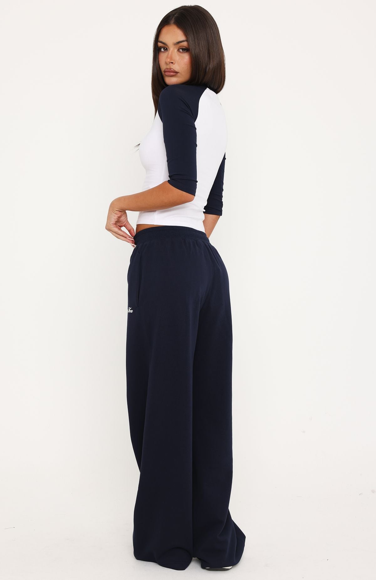Trending Tatiana Wide Leg Sweapants Navy