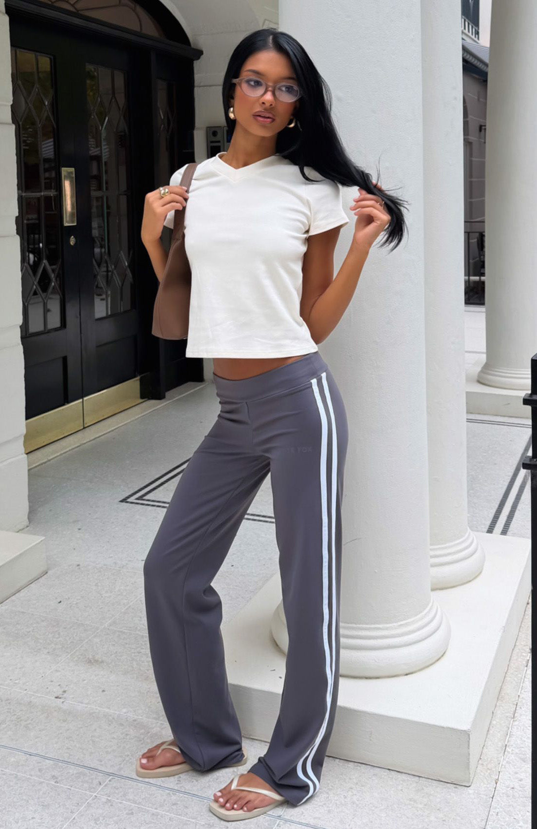 Trending Almost Ready Straight Leg Pants Charcoal