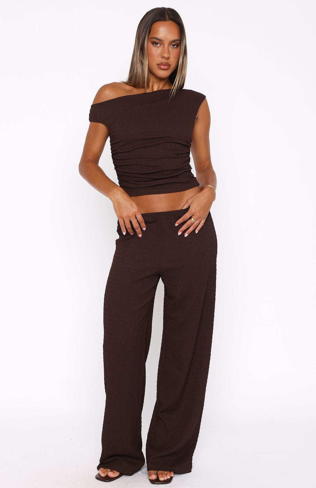 Trending Turn Heads Fast Pants Chocolate