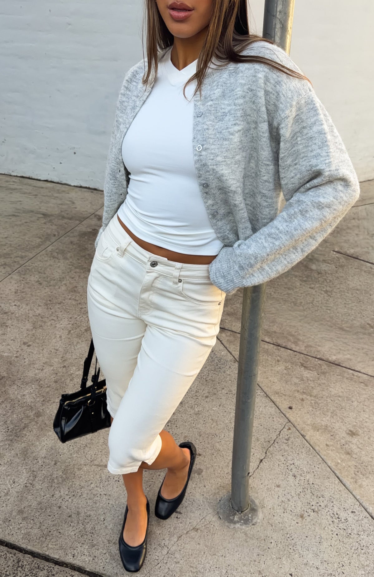 Trending Warm Whispers Knit Cardigan Grey Marle