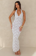Trending Destiny Lace Maxi Dress White