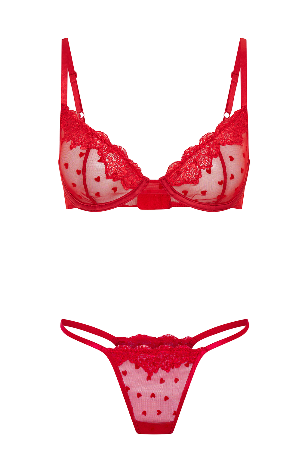 Trending Love Me Later Lingerie Set Red