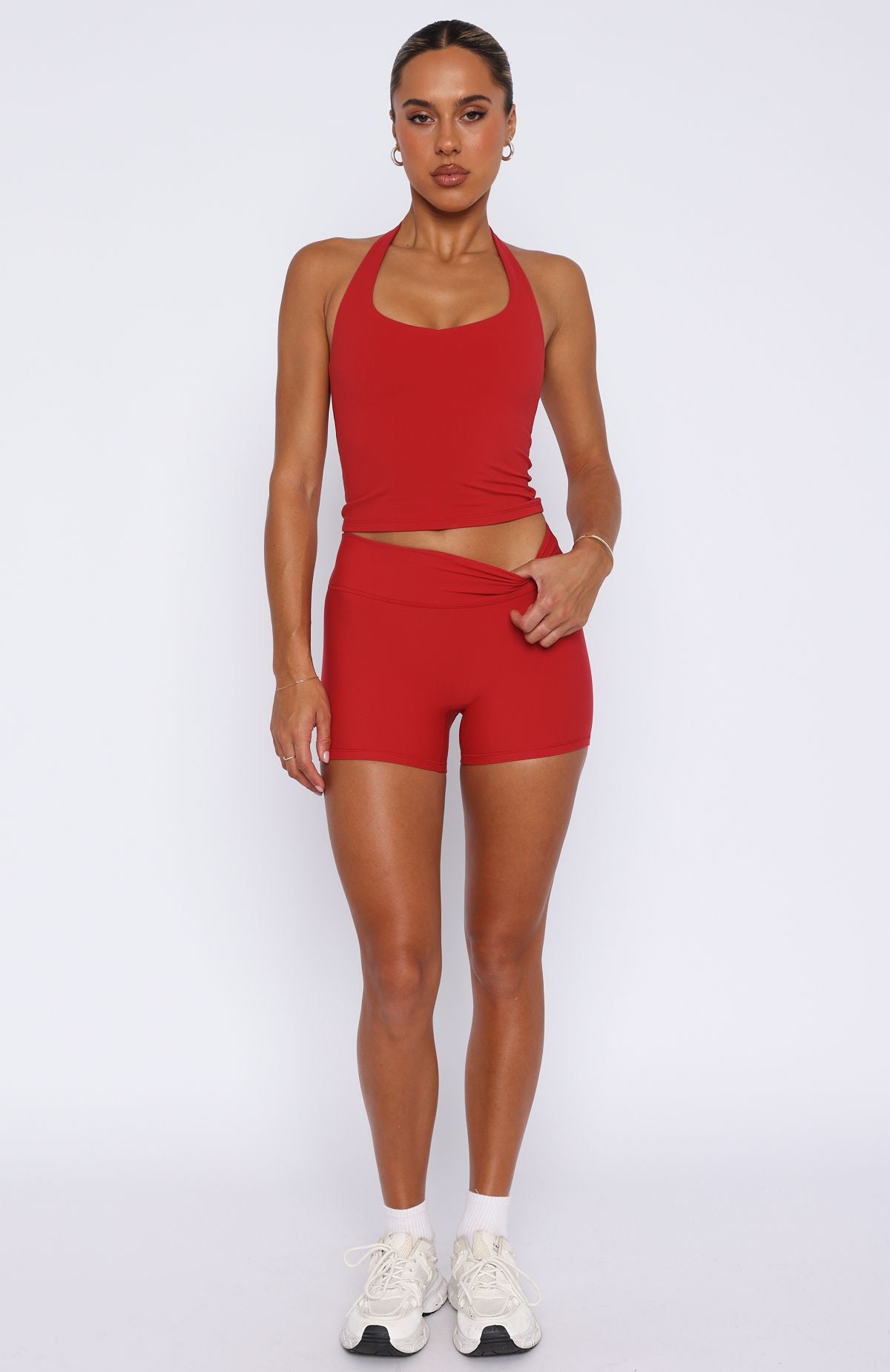 Trending Shift Mid Rise Shorts 3.5 Cherry Red