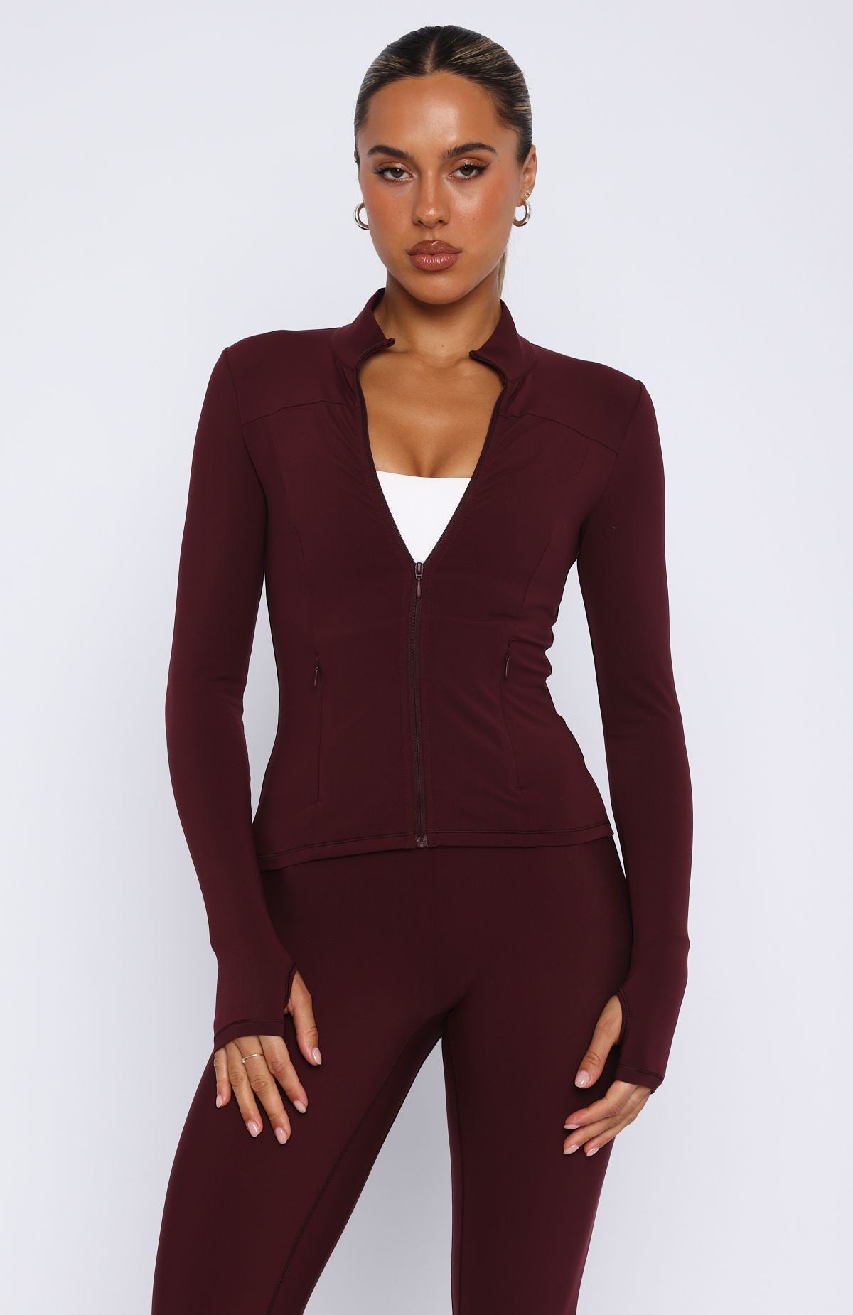 Trending Race To You Jacket Merlot