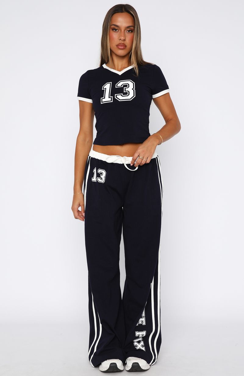 Trending Trying Too Hard Track Pants Dark Navy
