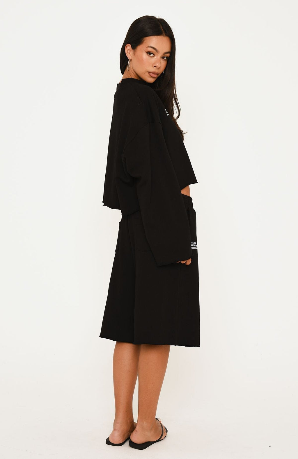 Trending It Must Be A Sign Longline Lounge Shorts Black