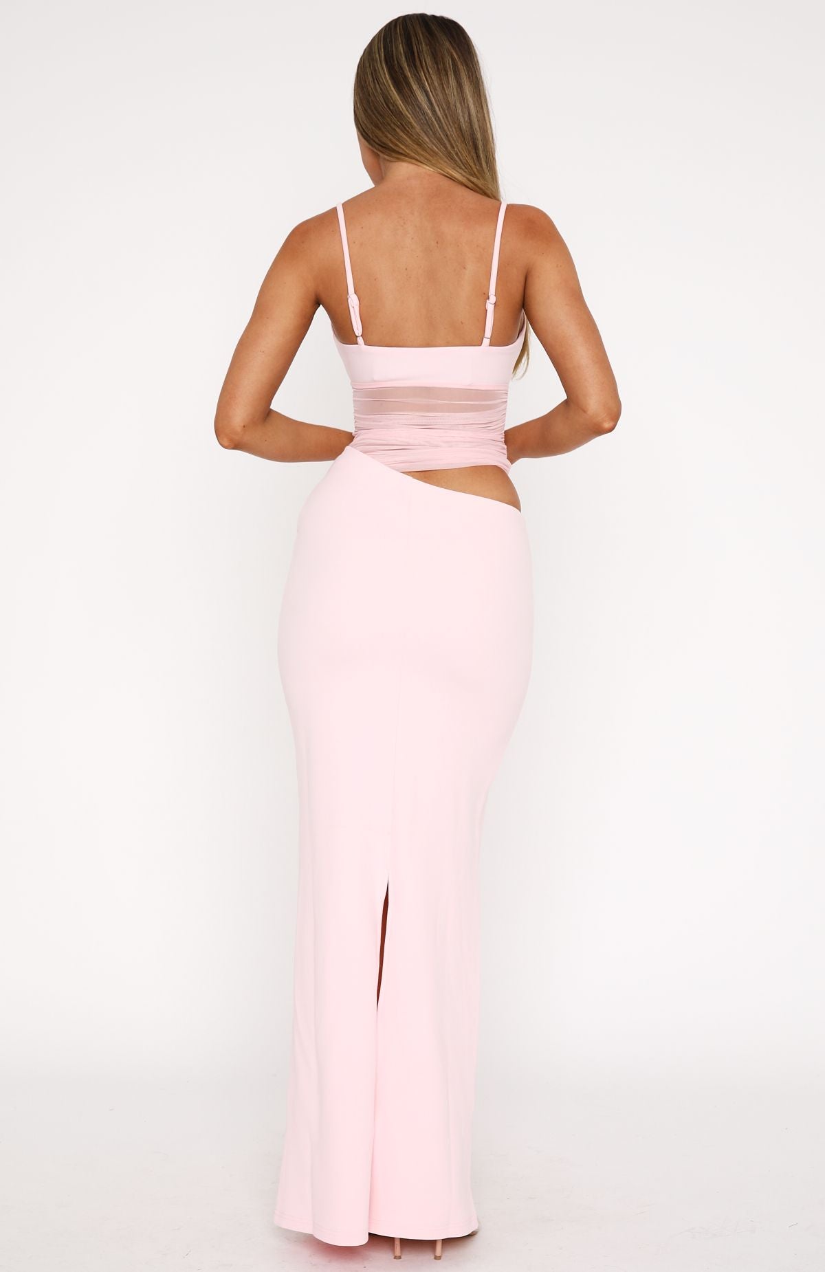 Trending Call Me Up Maxi Dress Baby Pink