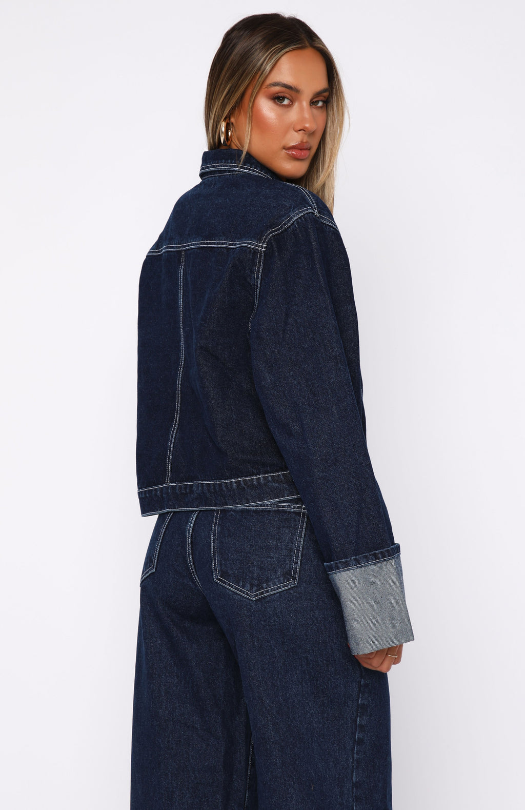 Trending Charlotte Denim Jacket Dark Indigo Wash