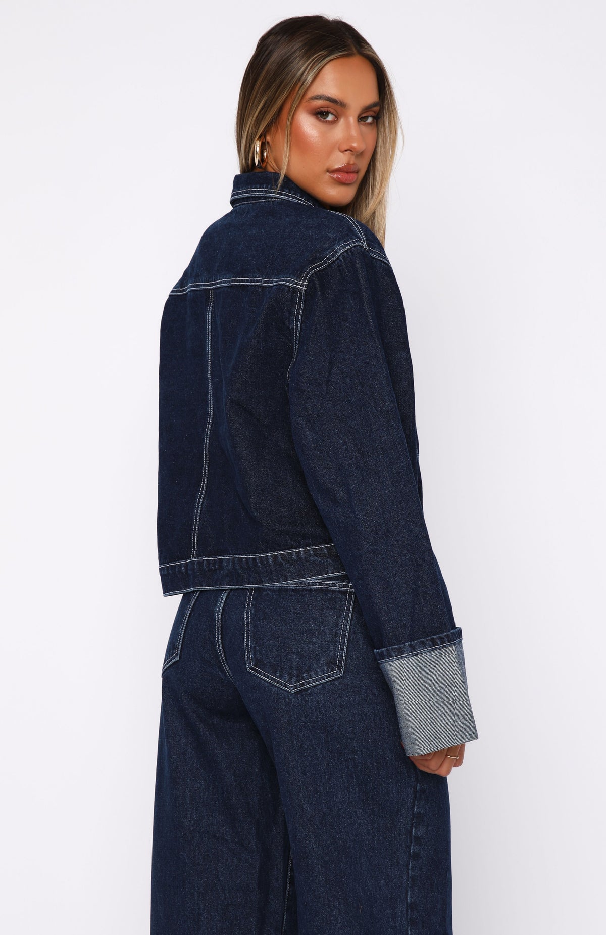 Trending Charlotte Denim Jacket Dark Indigo Wash