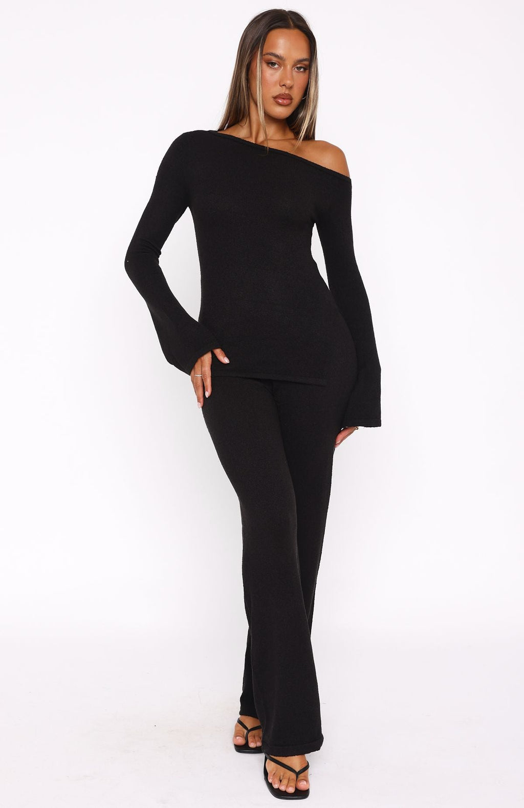 Trending Well Be Fine Knit Pants Black