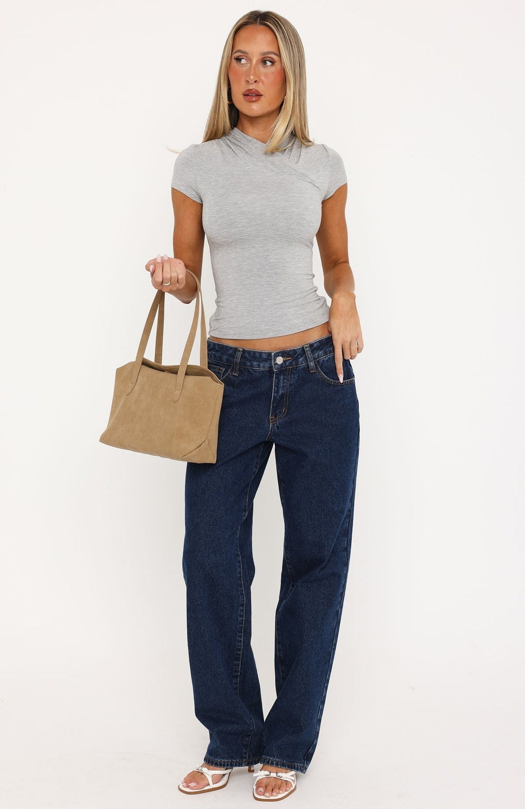 Trending Just Cant Resist Short Sleeve Top Grey Marle