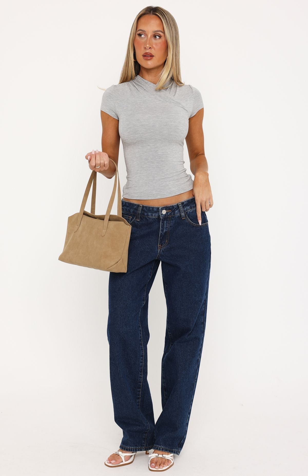 Trending Just Cant Resist Short Sleeve Top Grey Marle