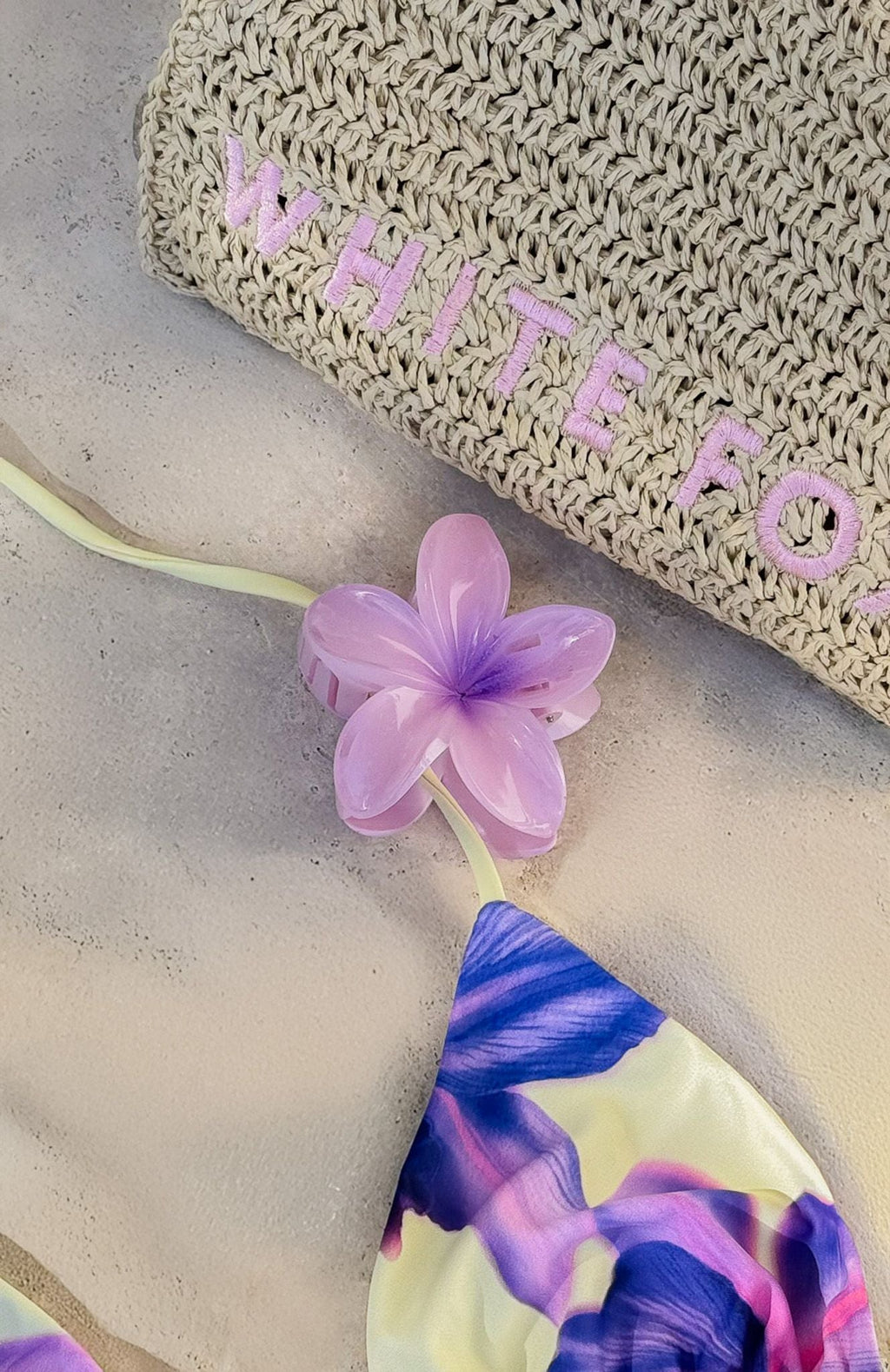 Trending Floral Charm Hair Clip Lilac