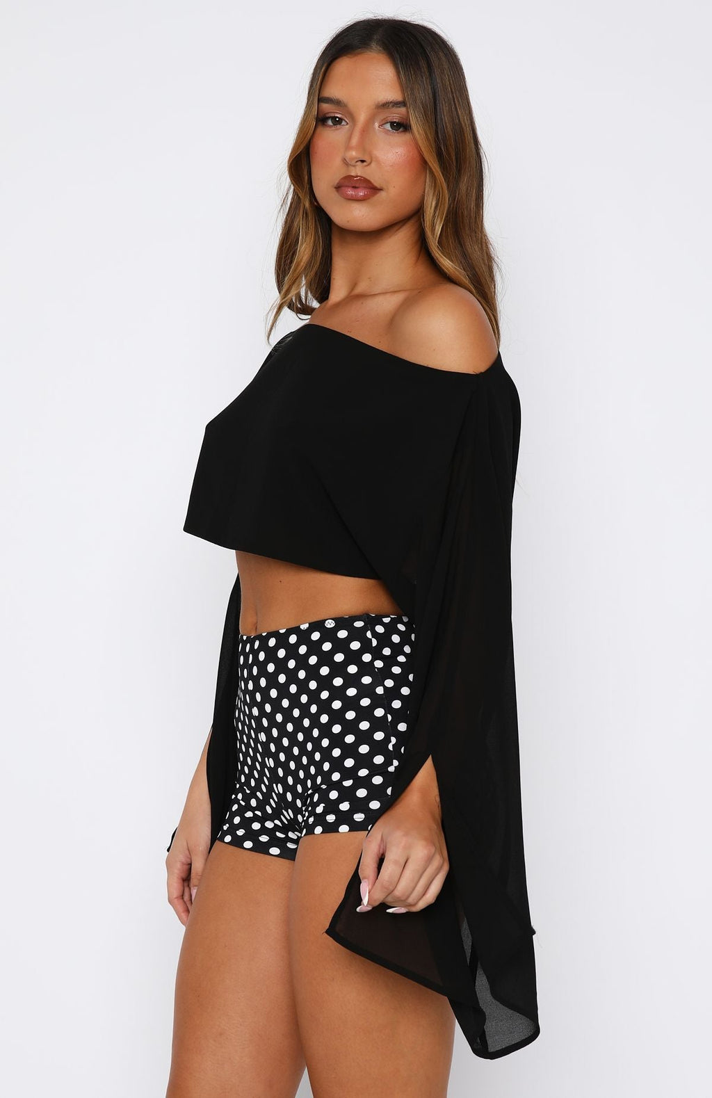 Trending Desert Drifts Long Sleeve Top Black
