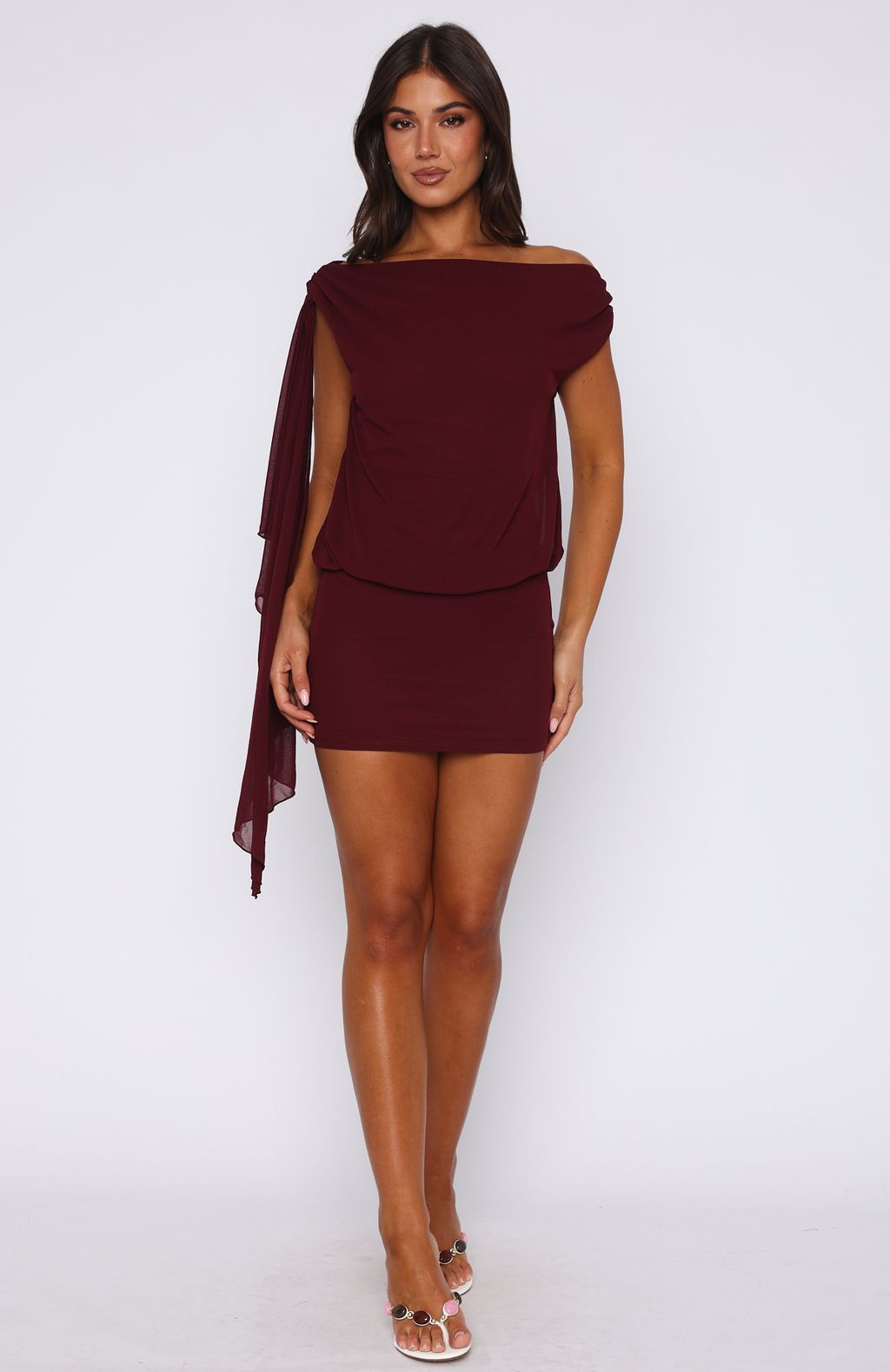 Trending Sicilian Dreams Mini Dress Wine