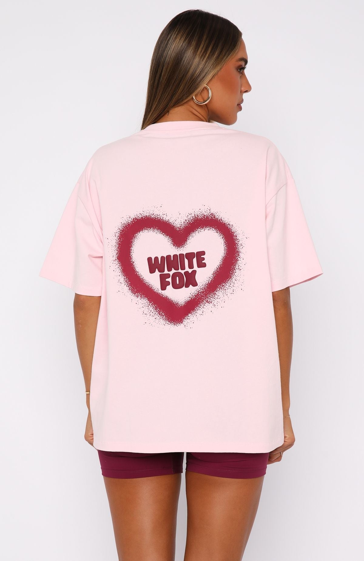 Trending 11th Street City Girl At Heart Oversized Tee Strawberry Whip