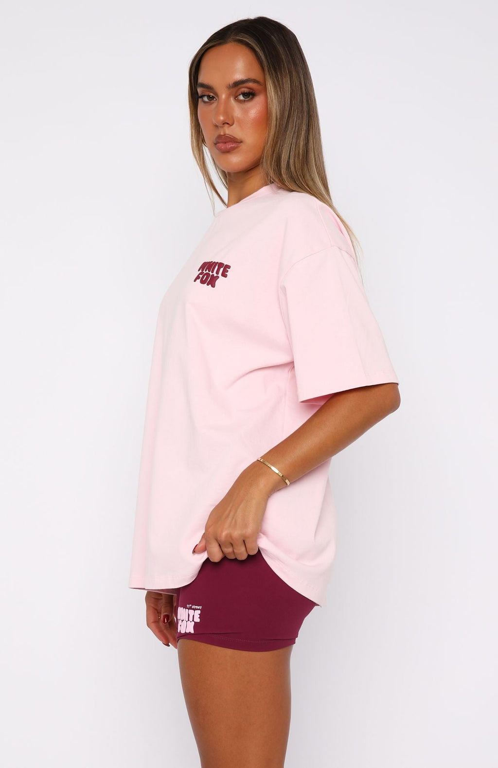 Trending 11th Street City Girl At Heart Oversized Tee Strawberry Whip