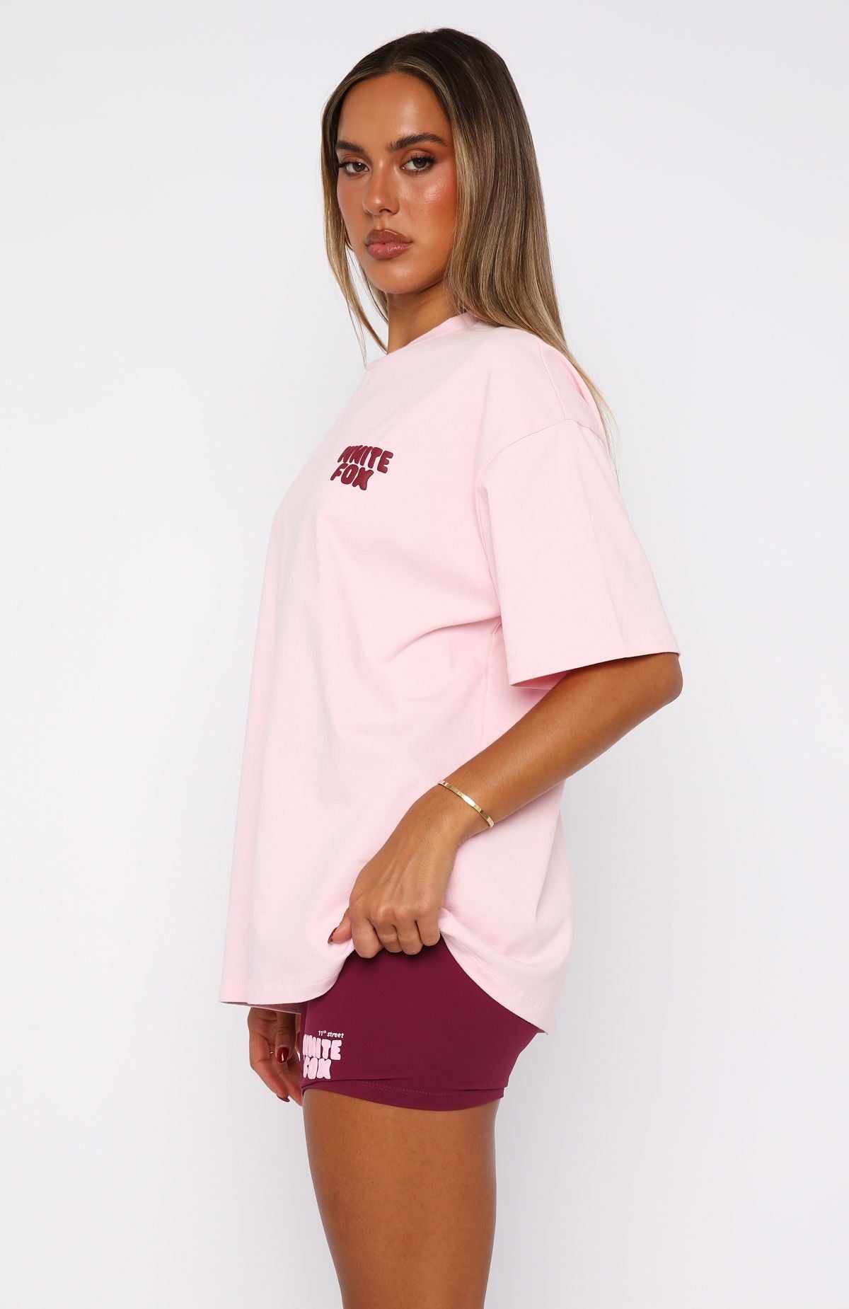 Trending 11th Street City Girl At Heart Oversized Tee Strawberry Whip