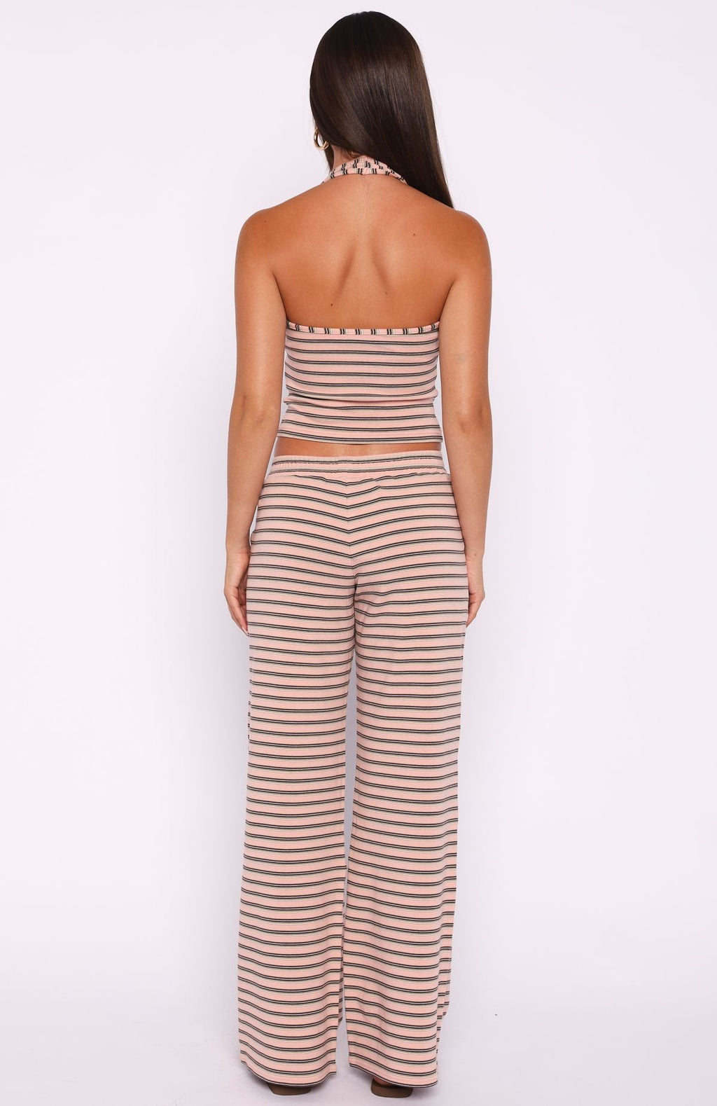 Trending Looking Back Wide Leg Pants Pink Stripe