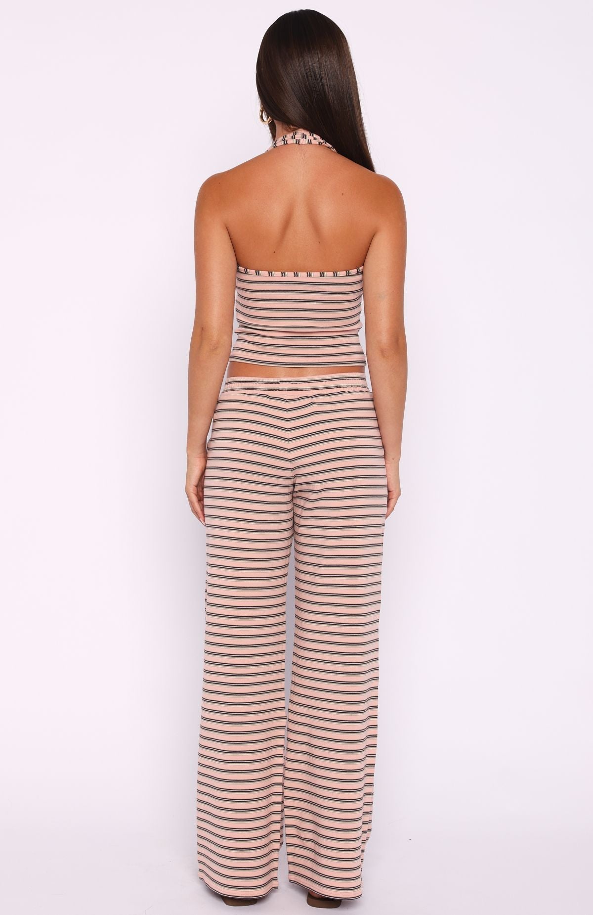 Trending Looking Back Wide Leg Pants Pink Stripe