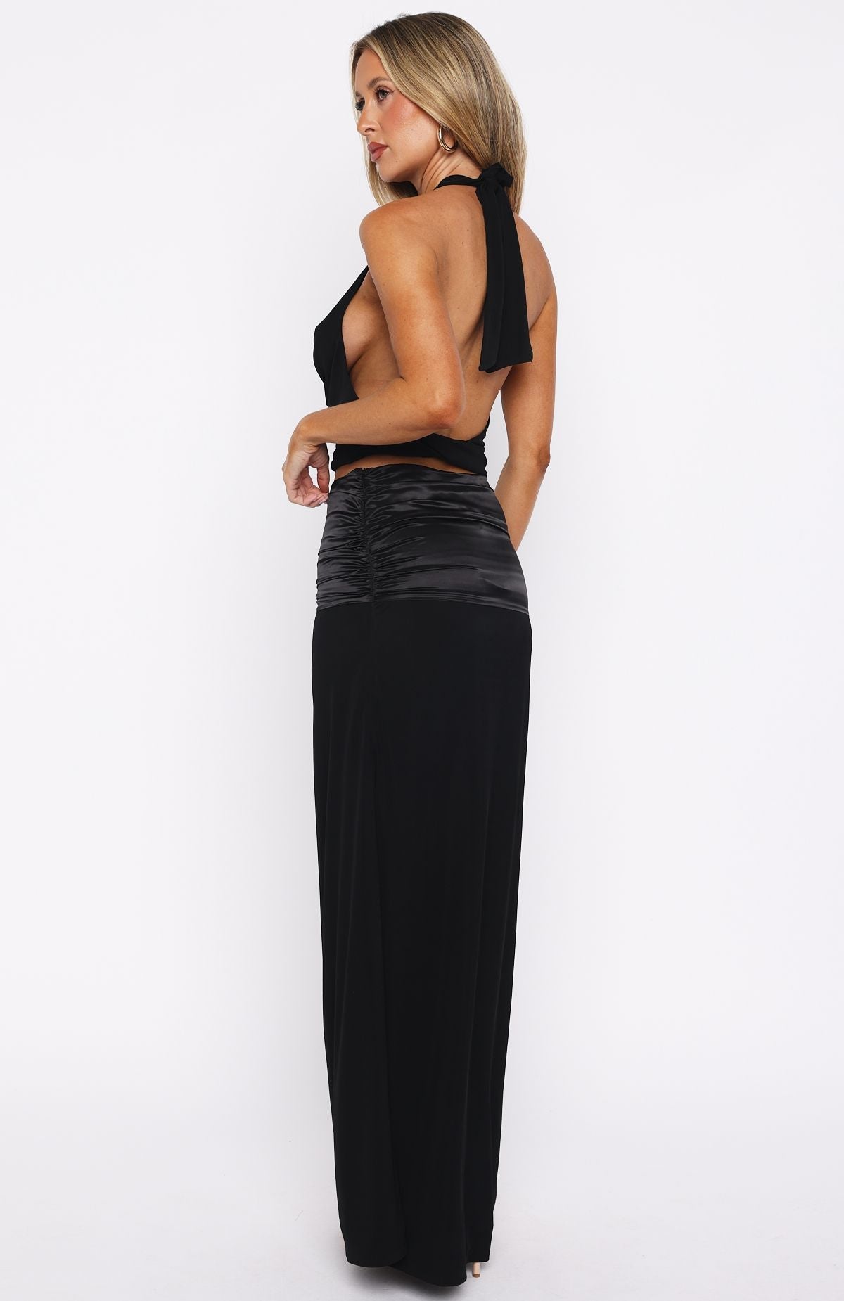 Trending All In Tonight Maxi Skirt Black