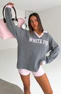 Trending Illyria Knit Sweater GreyPink