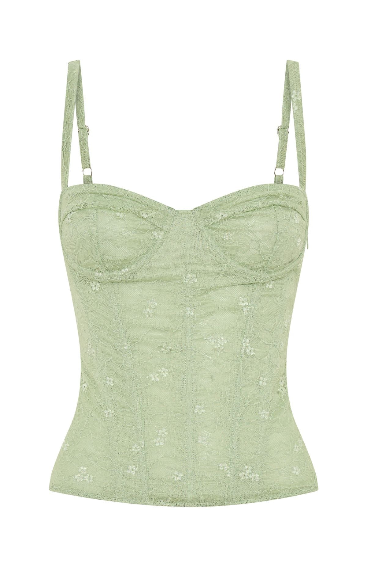 Trending All The Thrills Bustier Sage