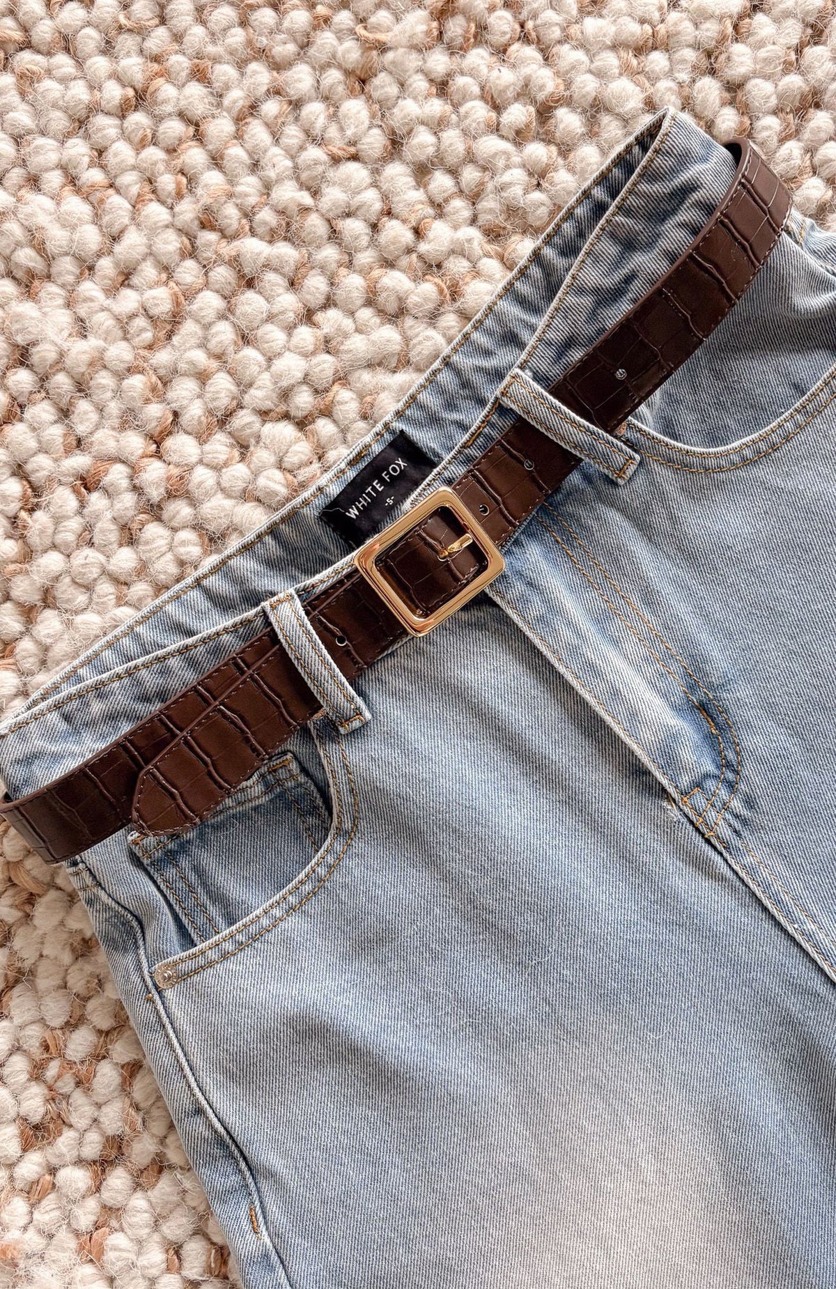 Trending Elvio Belt Chocolate Croc
