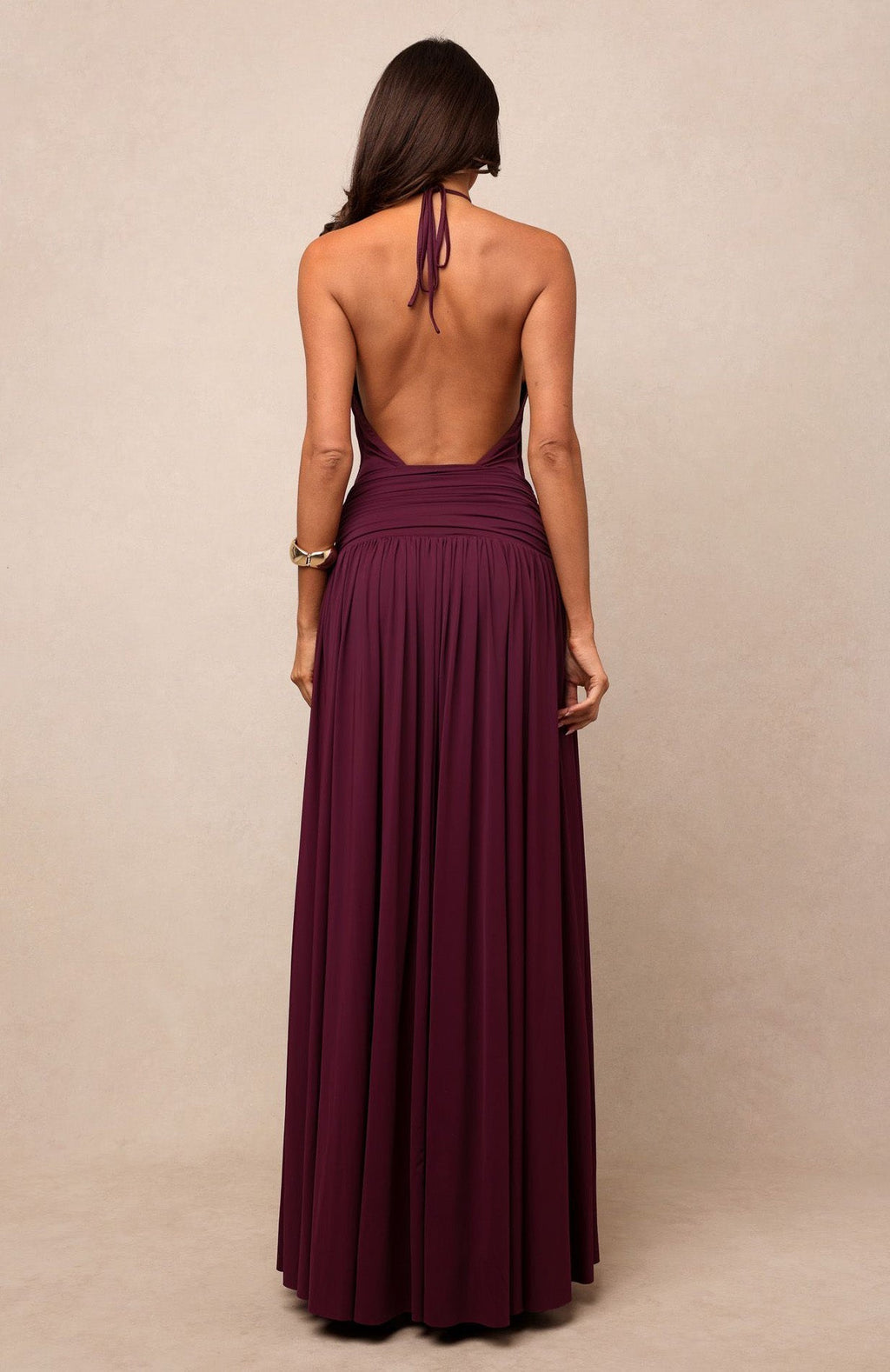 Trending Lost In The Tide Maxi Dress Dark Cherry