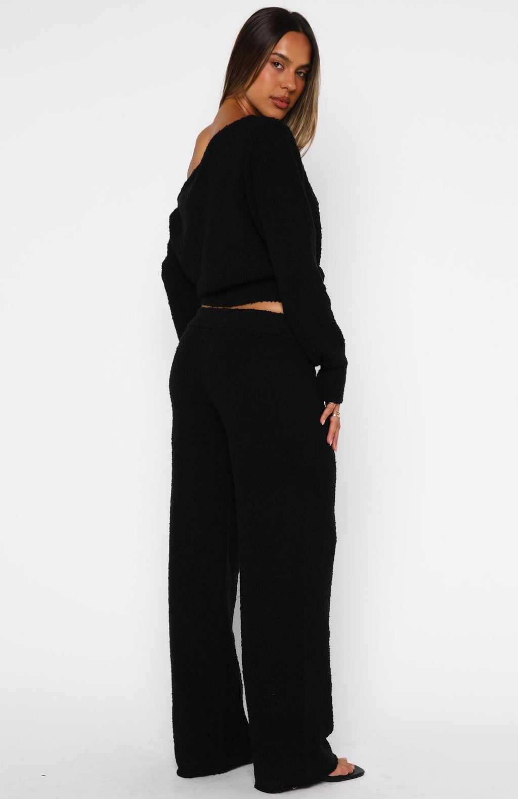 Trending Please Be Mine Knit Pants Black