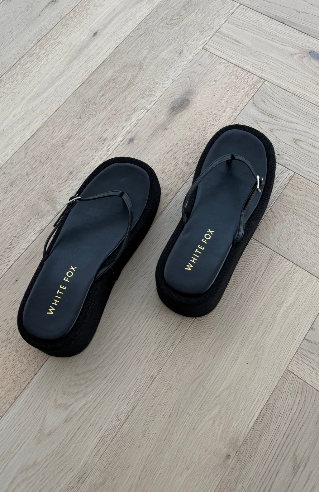 Trending Jannali Platform Thong Sandals Black