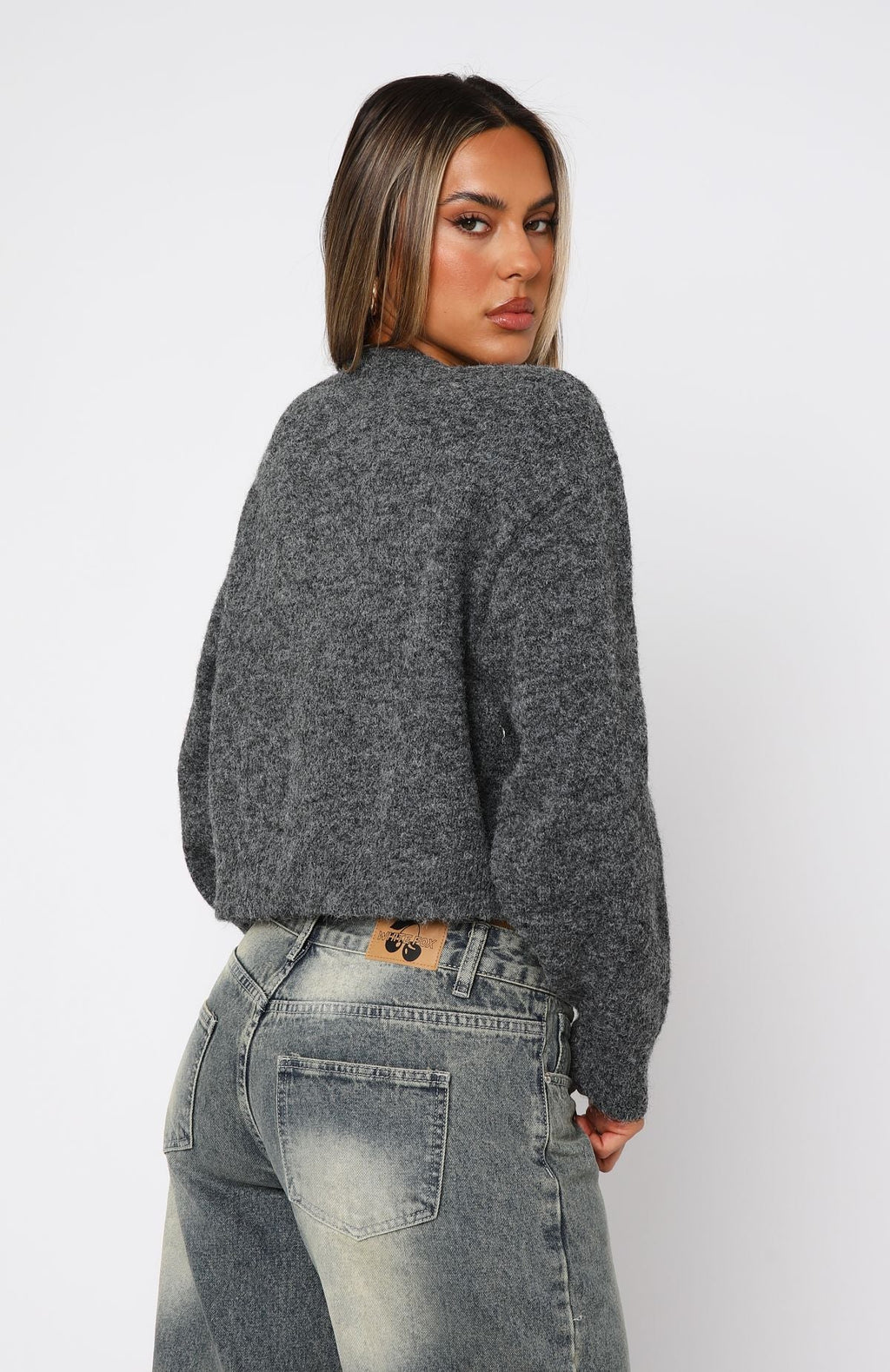 Trending Warm Whispers Knit Cardigan Charcoal