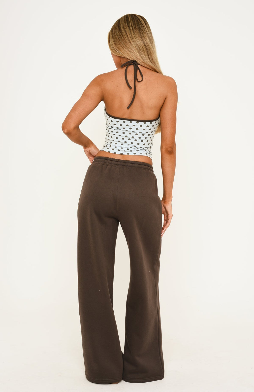 Trending Just Peachy Wide Leg Sweatpants Charcoal