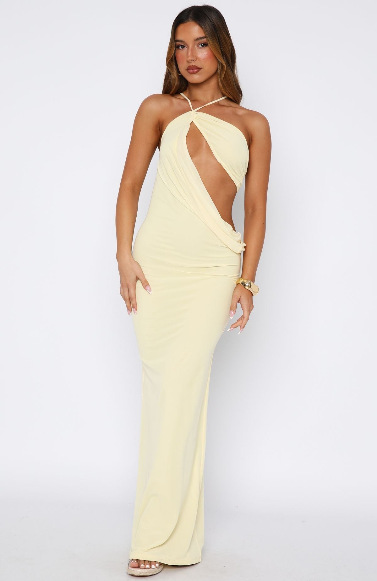 Trending Monaco Moment Maxi Dress Lemon