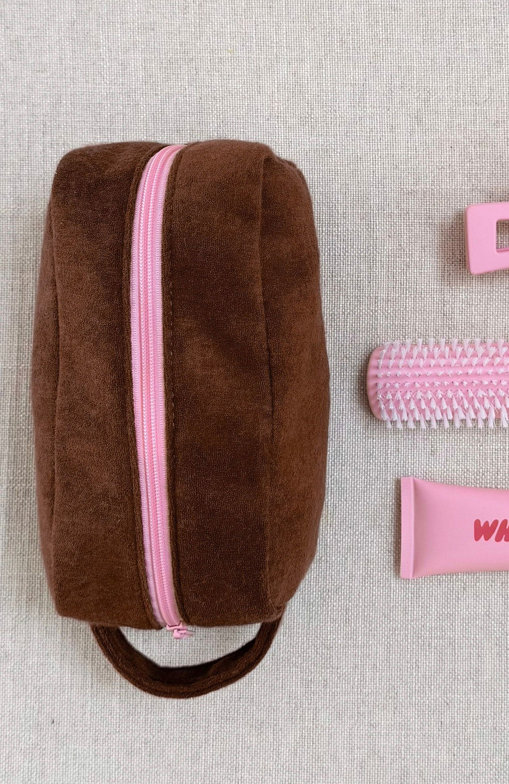Trending Lillian Cosmetic Bag Chocolate