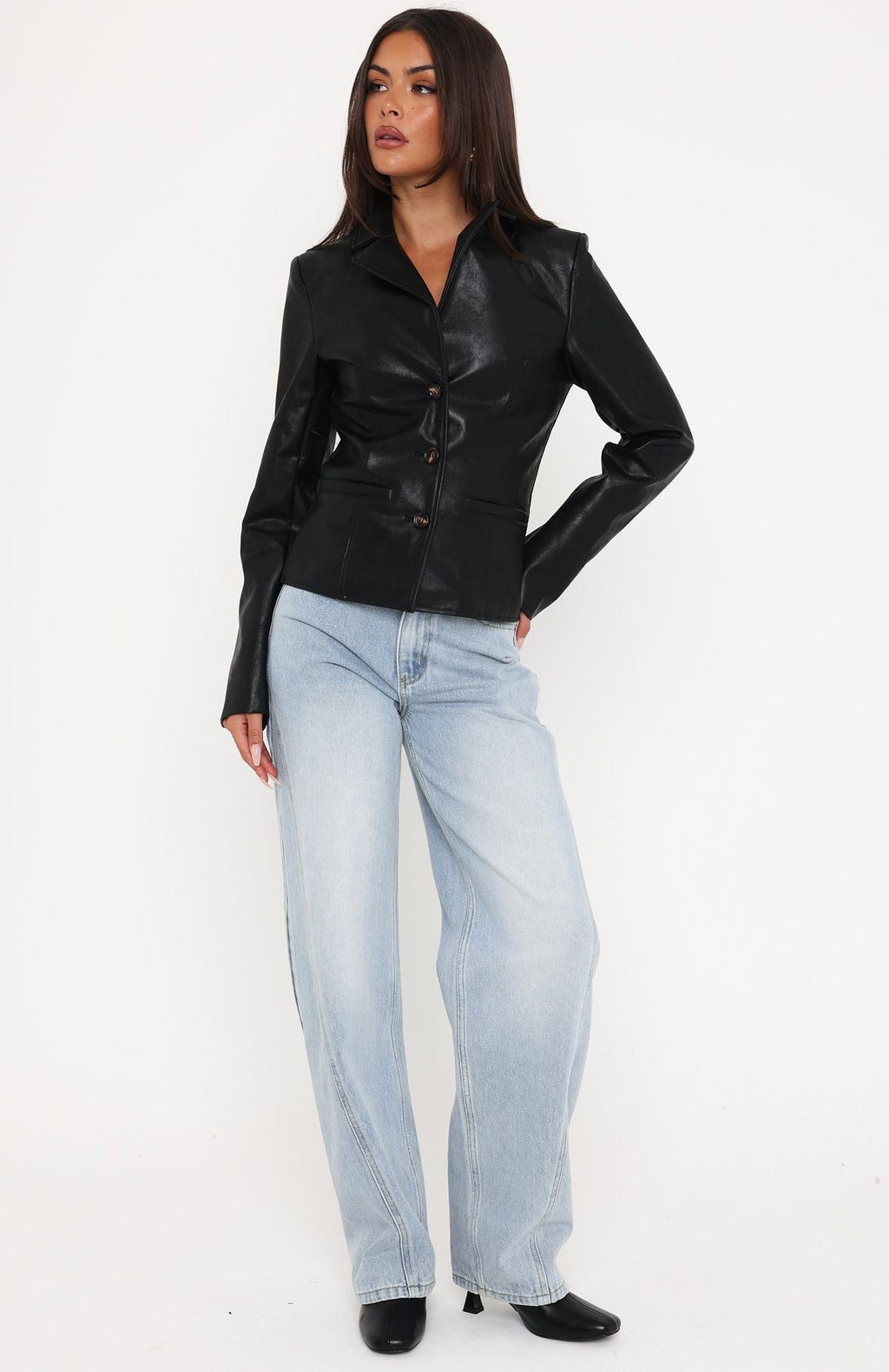 Trending Classic Babe PU Jacket Black
