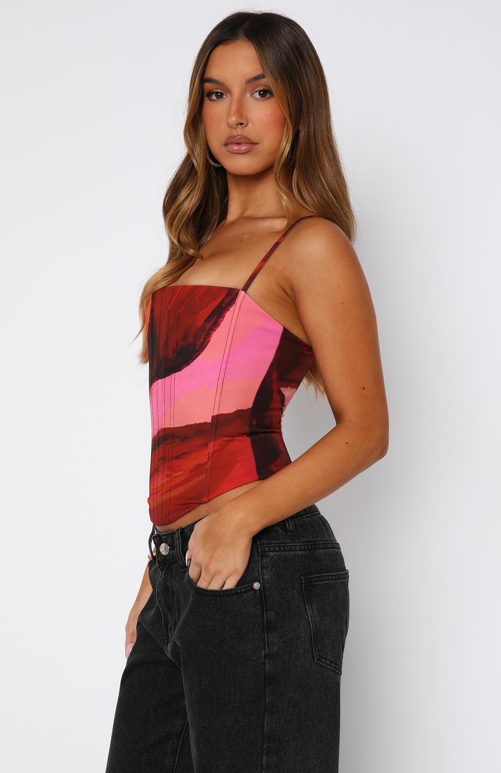 Trending Youll Be Ok Bustier Sunset Petal