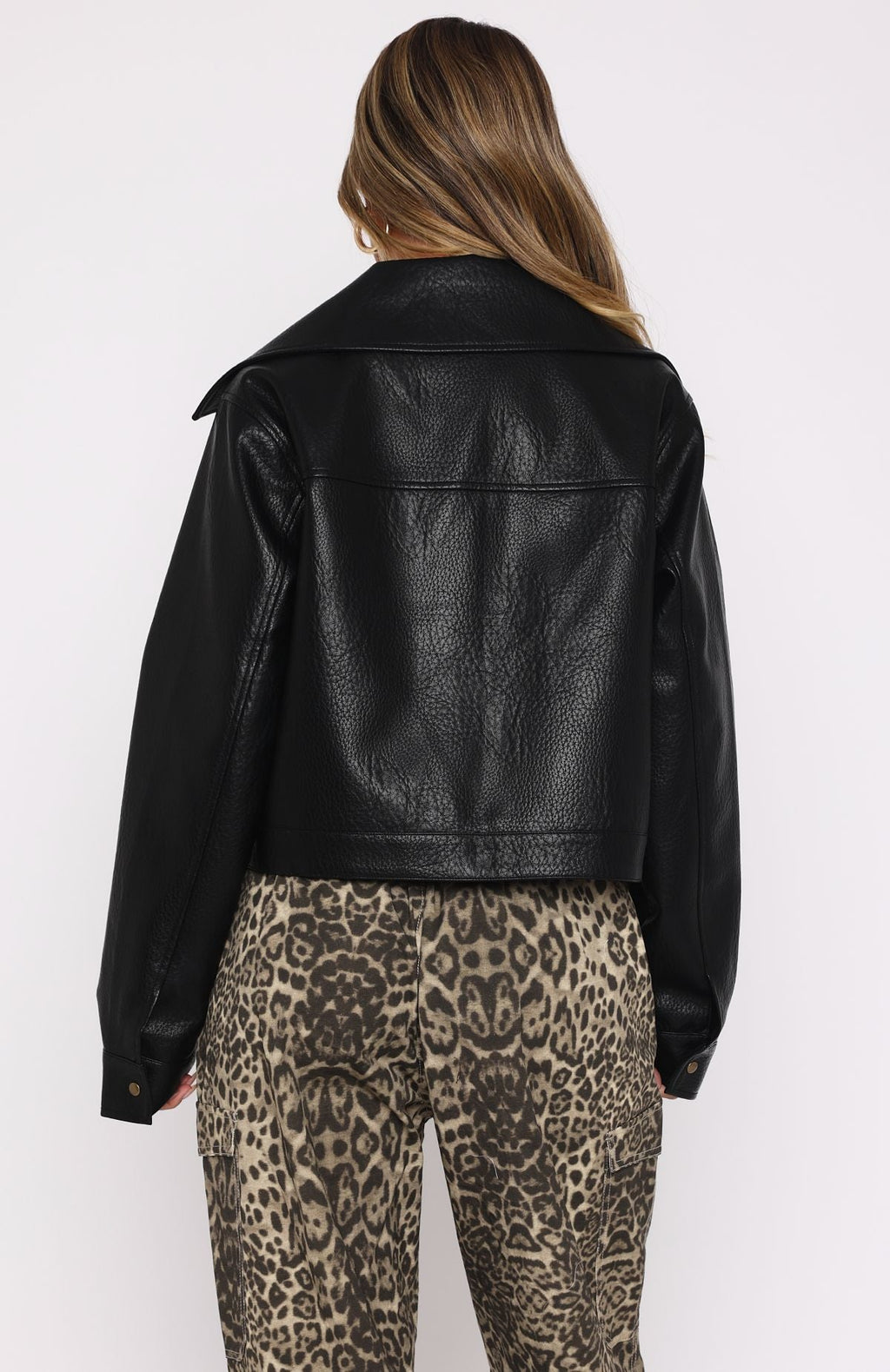 Trending Nobody Told Me PU Jacket Black
