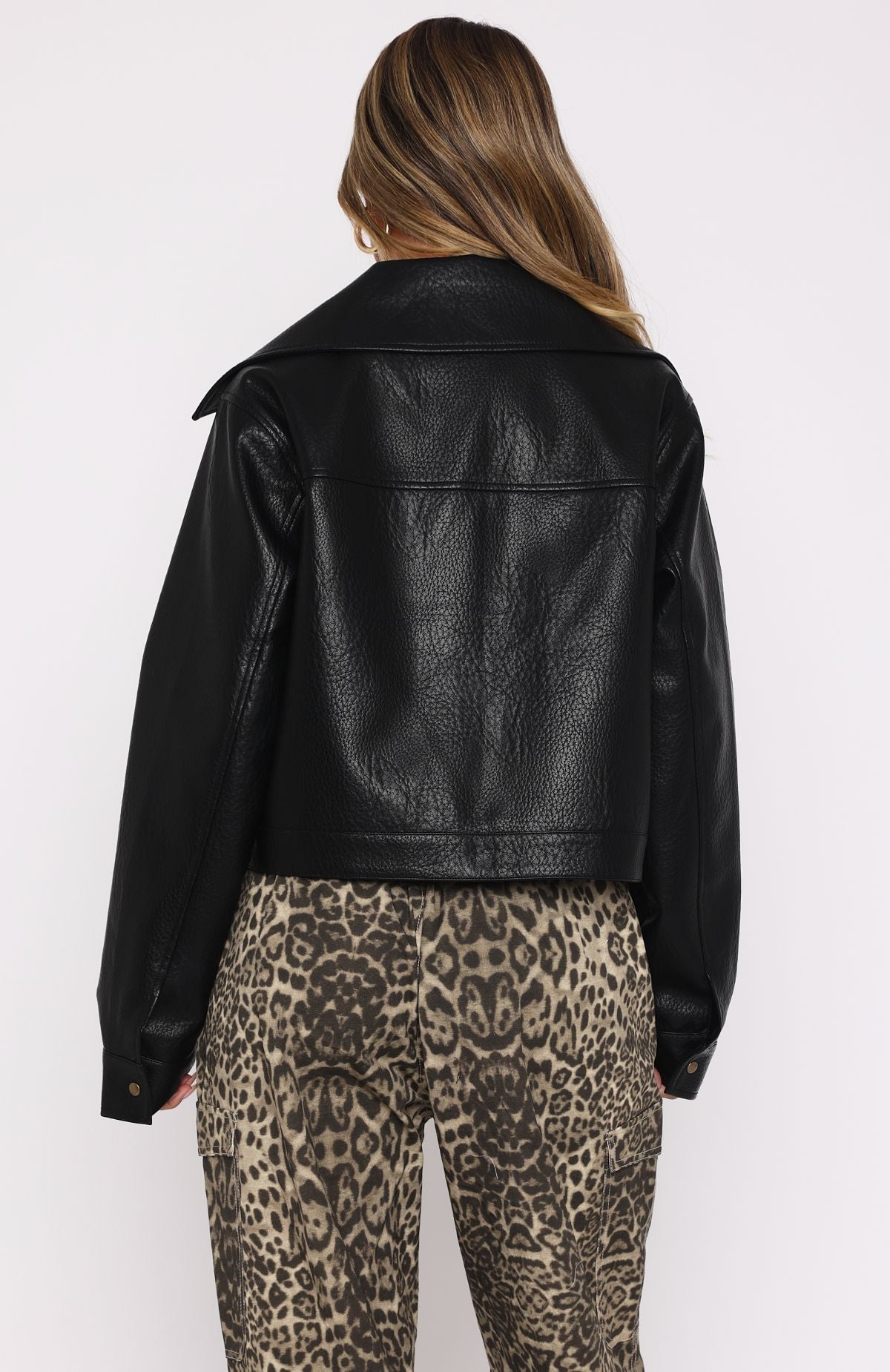 Trending Nobody Told Me PU Jacket Black