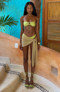 Trending Mango Drip Knit Sarong Gold Rush